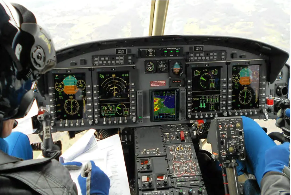 A close up of the cockpit of an airplane