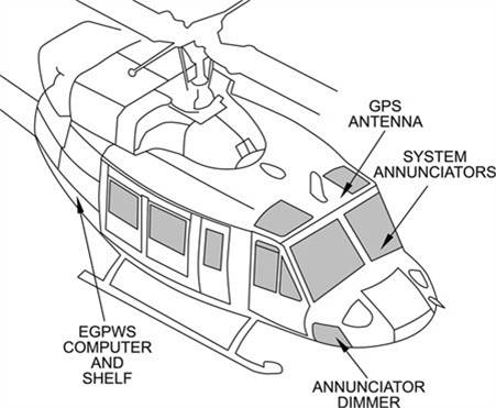 A Helicopter Model Drawing With Parts Labeled