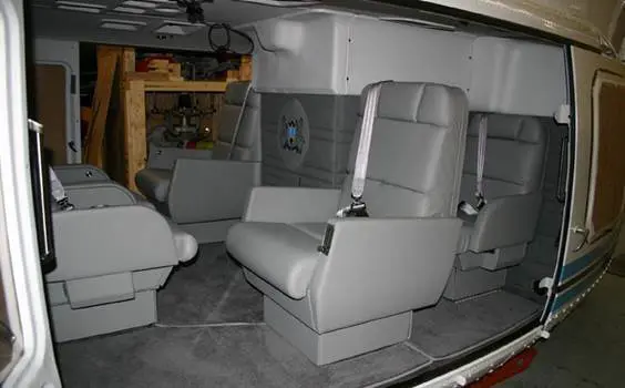 Grey Color Seating Chairs Inside an Aircraft