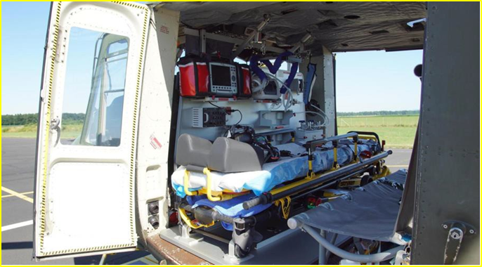 Life Support Systems and First Aid Inside a Helicopter